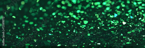 Dark green sparkling background from small foil sequins