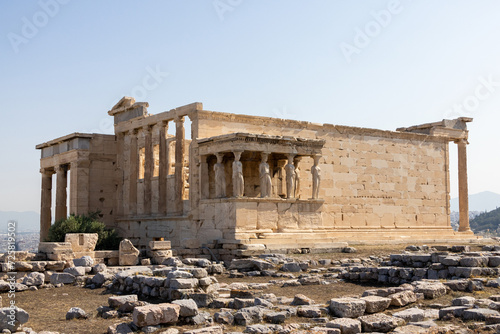 Loggia delle Cariatidi nell'Acropoli di Atene, Grecia