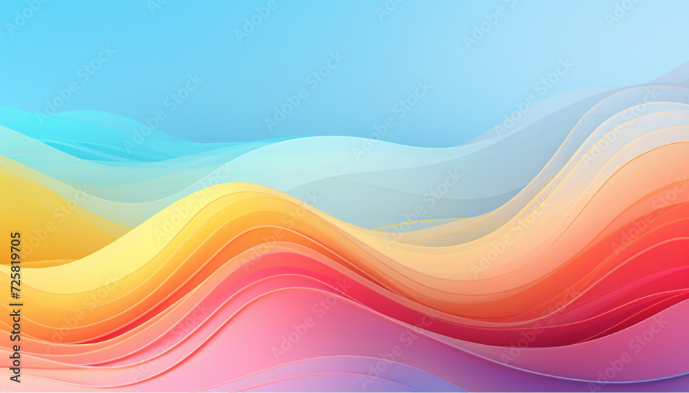 Wave line flowing rainbow color Wave line flowing rainbow color
