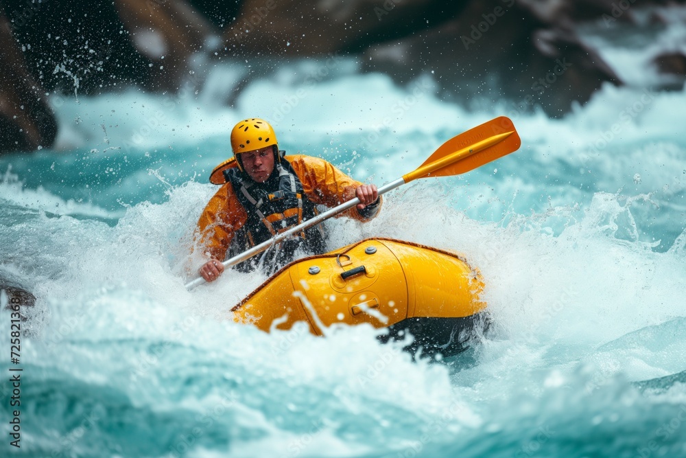 Fototapeta premium Rafting on the river