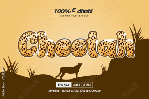 Animal Cheetah pattern text effect style
