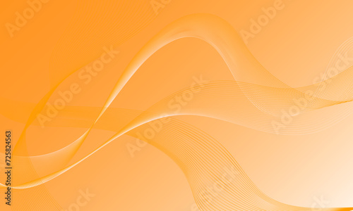 orange light with smooth lines wave curves on gradient abstract background
