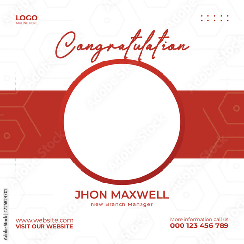 congratulation social media post design or instagram banner design