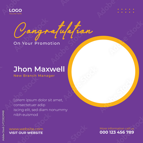 congratulation social media post design or instagram banner design