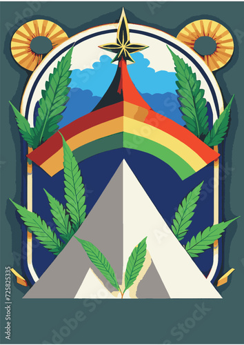 Text Background Set: Rainbow Landscape, Dragon, Dinosaur, Festival, Frame, Legalize, Chinese, Asian, Japanese, Engraving