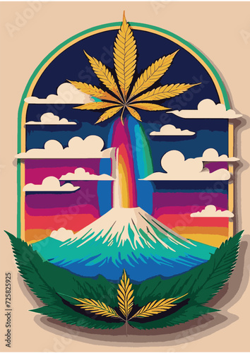 Text Background Set: Rainbow Landscape, Dragon, Dinosaur, Festival, Frame, Legalize, Chinese, Asian, Japanese, Engraving