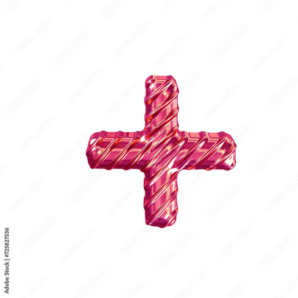Obraz premium Ribbed pink symbol