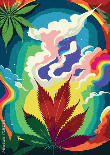 Text Background Set: Rainbow Landscape, Dragon, Dinosaur, Festival, Frame, Legalize, Chinese, Asian, Japanese, Engraving