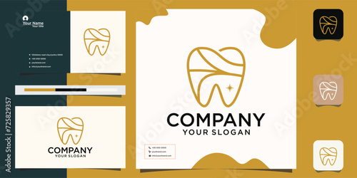 Modern and elegant pro dentist logo design with logo and business card design template.