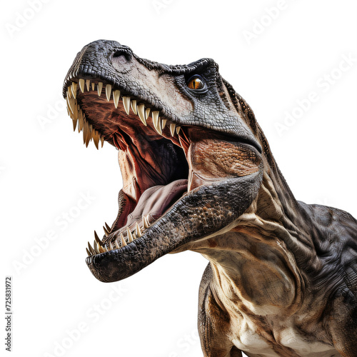 dinosaur with its mouth open on a transparent background png isolated