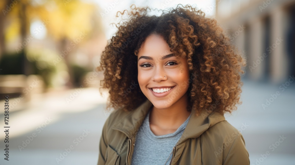 Joyful student enjoys the moment outside college. Joyful student enjoys the moment outside college.