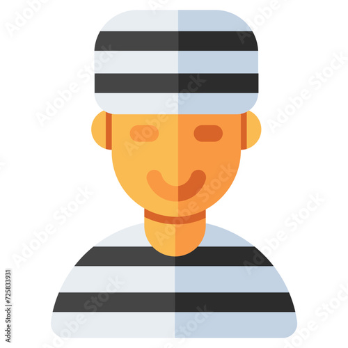 Unique design icon of prisoner 