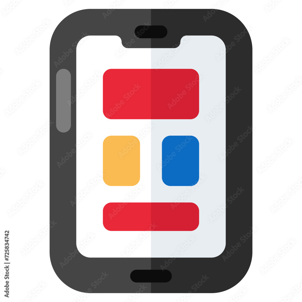 A creative design icon of mobile layout A creative design icon of mobile layout
