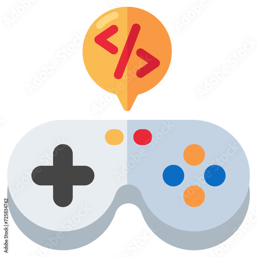 Trendy design icon of game coding 