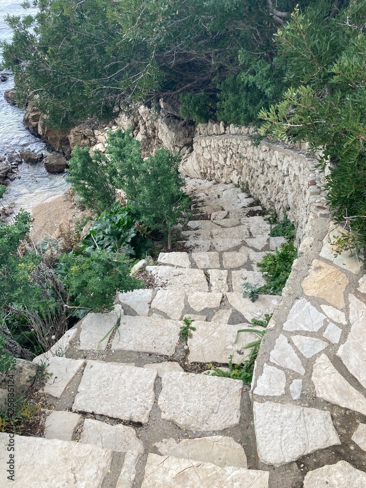 Stone Staircase From the Seawall 