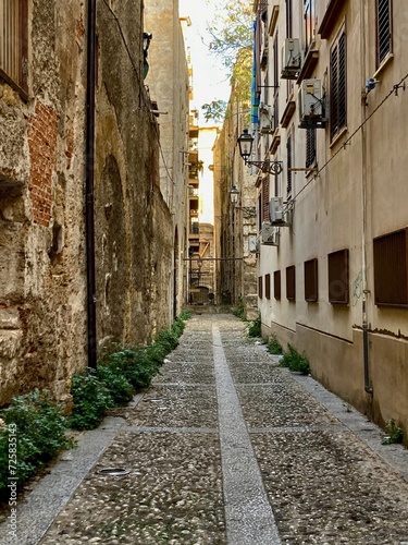 Streetscape in Old Town  Palermo  Italy