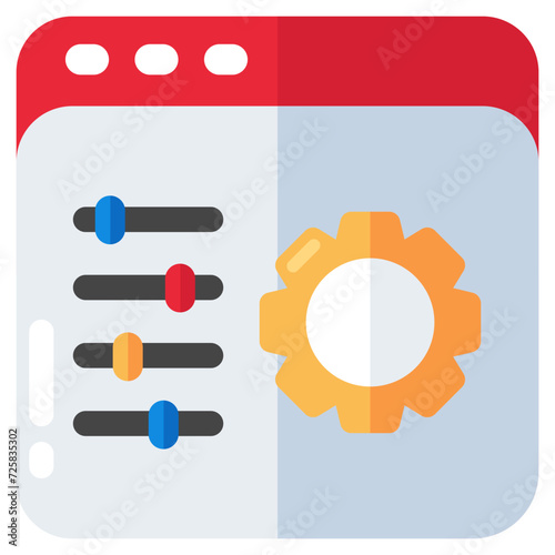 Editable design icon of online equalizer