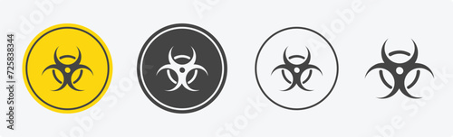 classic biohazard symbol distressed, Biohazard Text Caution Warning Danger Sign Warning, Vector illustration