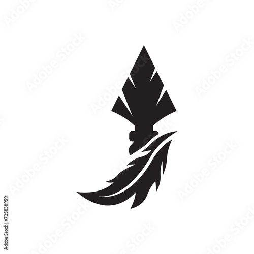 Spear logo icon,design vector illustration template