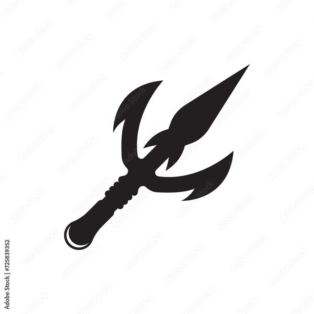 Trident logo icon, vector illustration template design Trident logo icon, vector illustration template design