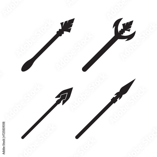 Spear logo icon,design vector illustration template