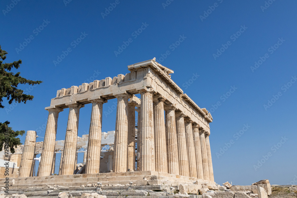 Partenone dell'Acropoli di Atene, Grecia - obrazy, fototapety, plakaty 