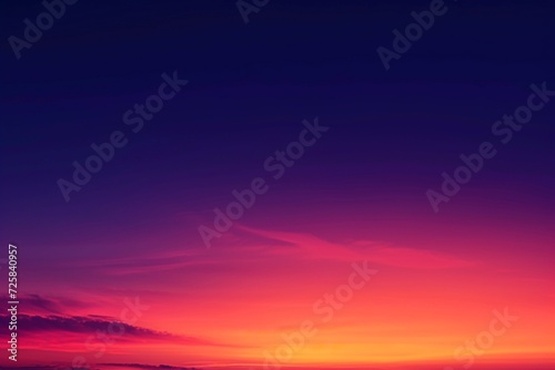 a gradient background transitioning from fiery sunset orange to deep twilight purple, capturing the essence of a dramatic evening sky
