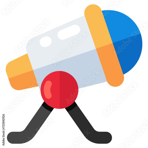 Editable design icon of observatory building 