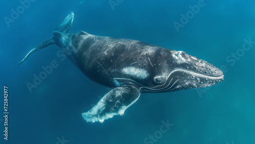 The North Atlantic right whale, already grappling with entanglements and ship strikes, faces added challenges from climate change, which is shifting its prey distribution and altering ocean conditions photo