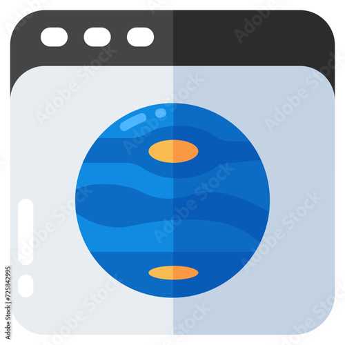Premium download icon of online planet 