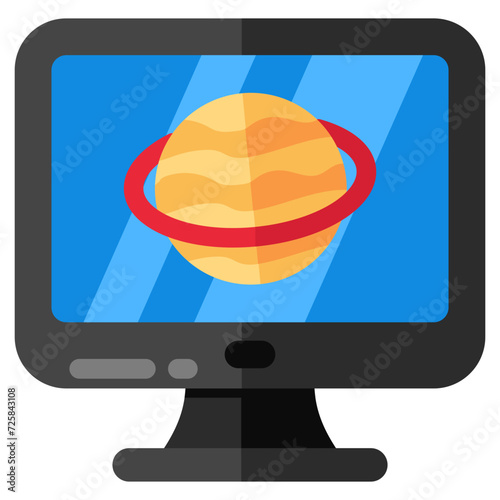 Premium download icon of online planet 