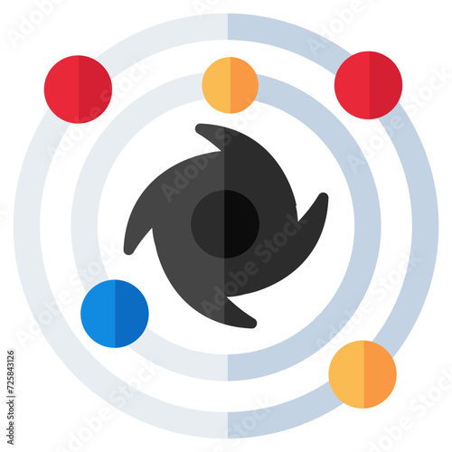 Modern design icon of solar system 