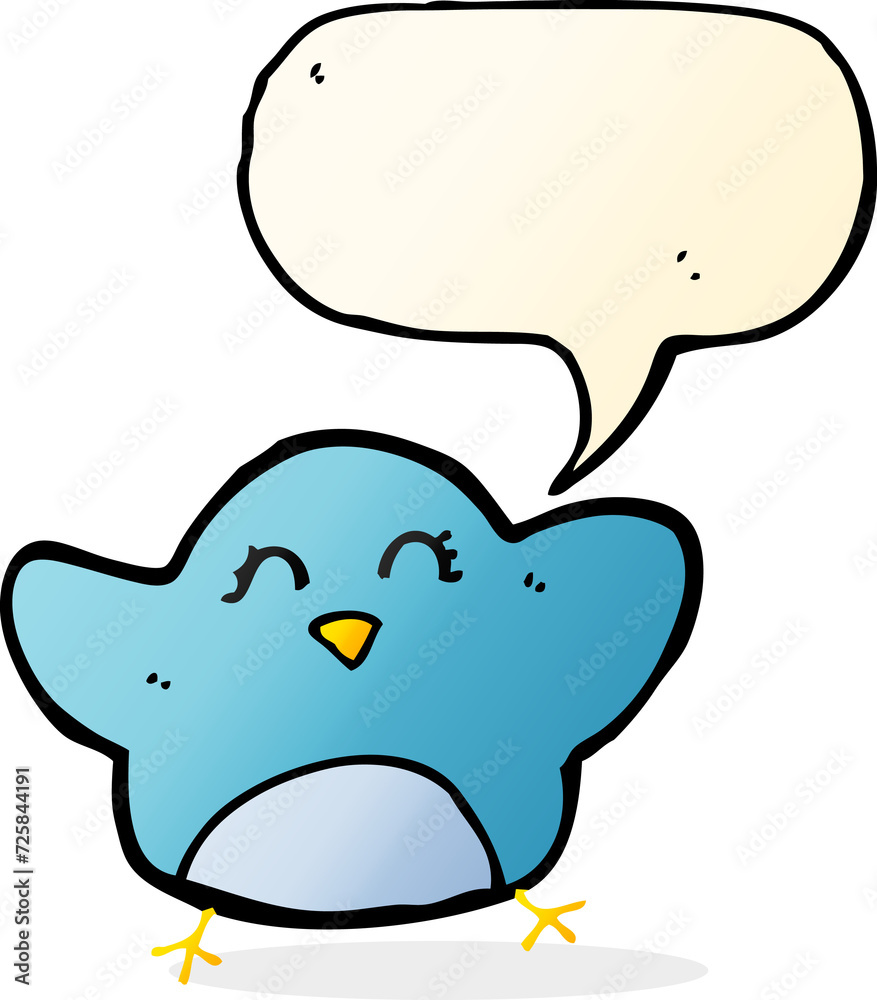 cartoon bird with speech bubble cartoon bird with speech bubble