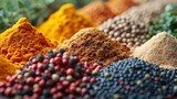 Assortment of Vibrant Spices