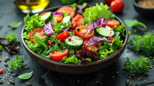 Mixed Greens Salad with Fresh Vegetables