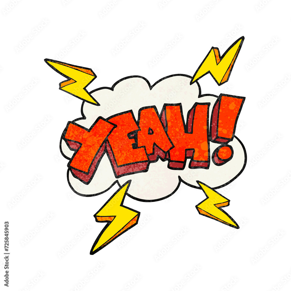 Obraz premium Yeah! texture cartoon symbol