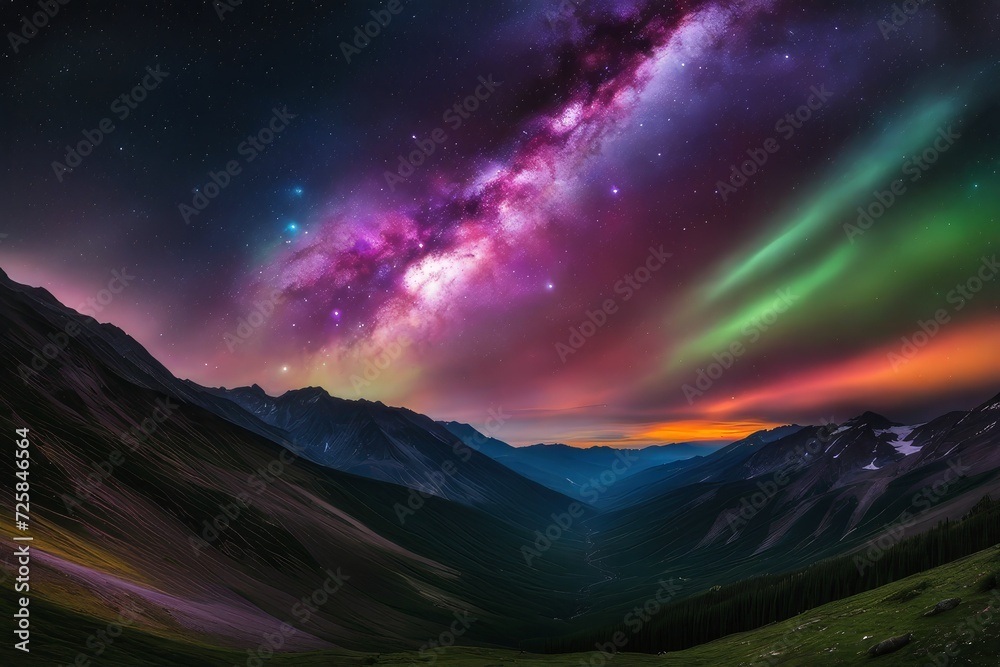 Radiant and lively galaxy backdrop