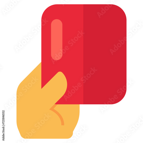 A unique design icon of penalty card
