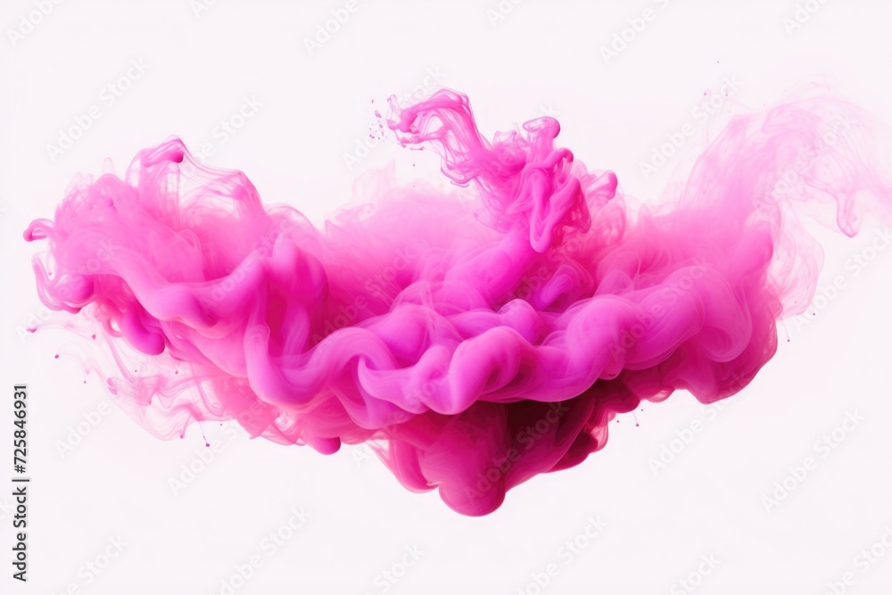 A close-up view of a pink substance in water. Can be used to depict concepts of beauty, abstract, or creative concepts