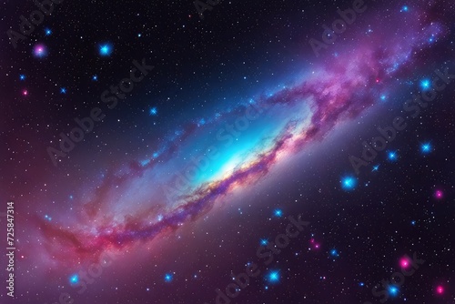 Marvelous and enchanting universe scene