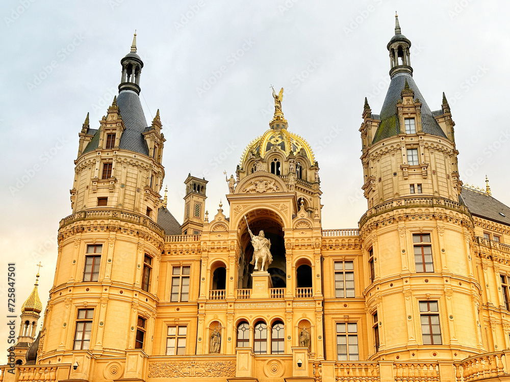 Low angle view of Schwerin Castle