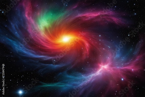 Wonderful and vibrant galaxy scene