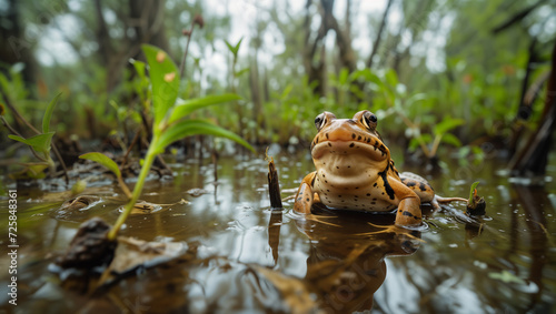 After catastrophic floods, amphibians and reptiles grapple with survival in transformed landscapes, underscoring the profound impact of extreme weather events on diverse ecosystems photo