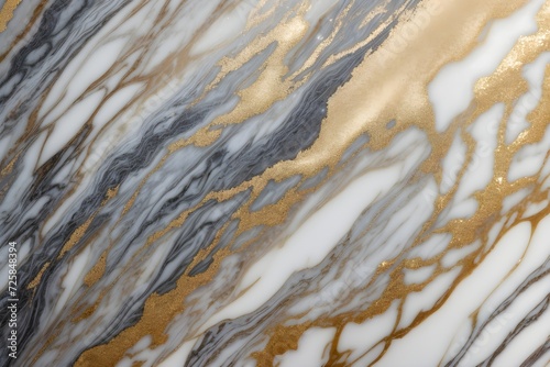 Abstract Background. Gold And White Marble.
