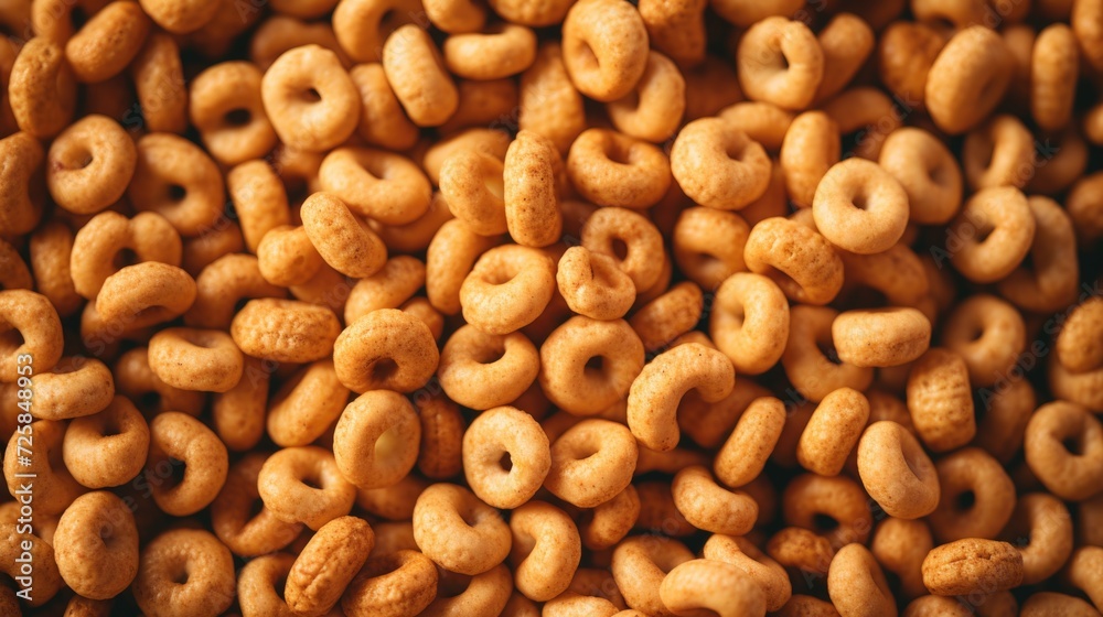 A close-up view of a bowl filled with cereal. Perfect for breakfast-related projects or health and nutrition themes A close-up view of a bowl filled with cereal. Perfect for breakfast-related projects or health and nutrition themes