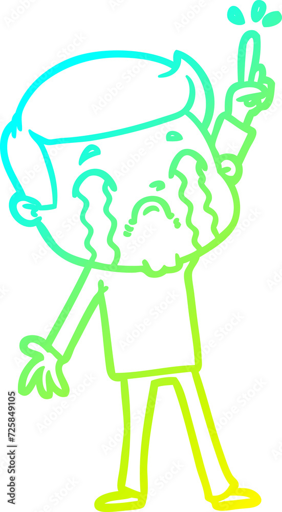 cold gradient line drawing cartoon man crying cold gradient line drawing cartoon man crying