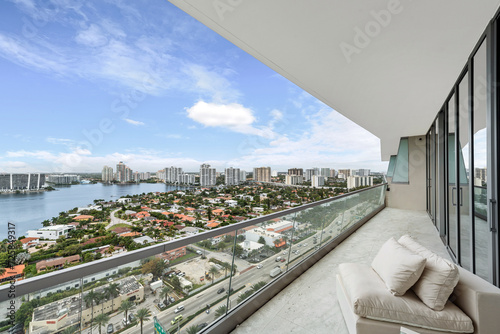 Balcony view over Sunny Isles Beach Florida