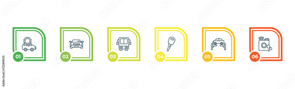 linear icons from mechanicons concept. outline icons set included car ...