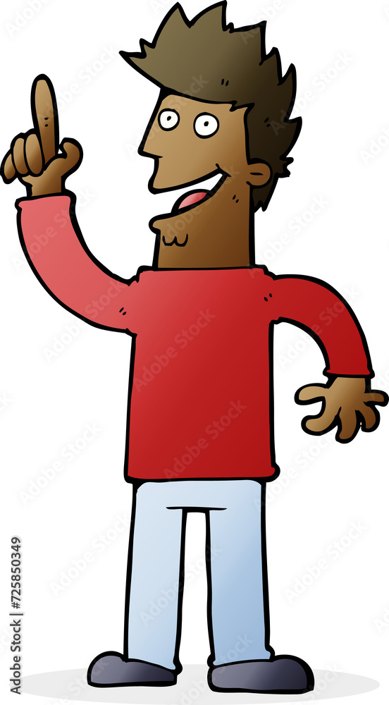 cartoon man with great new idea cartoon man with great new idea