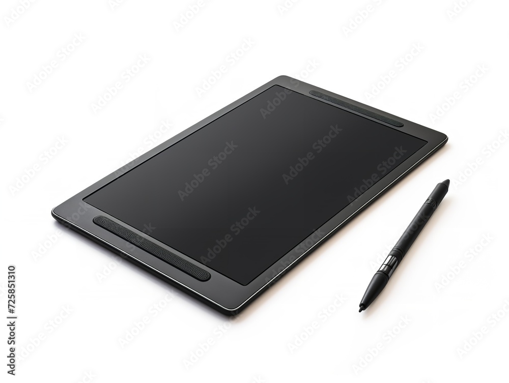 Digital Tablet with Stylus Creative Tool Isolated on White Background AI Generated Digital Tablet with Stylus Creative Tool Isolated on White Background AI Generated